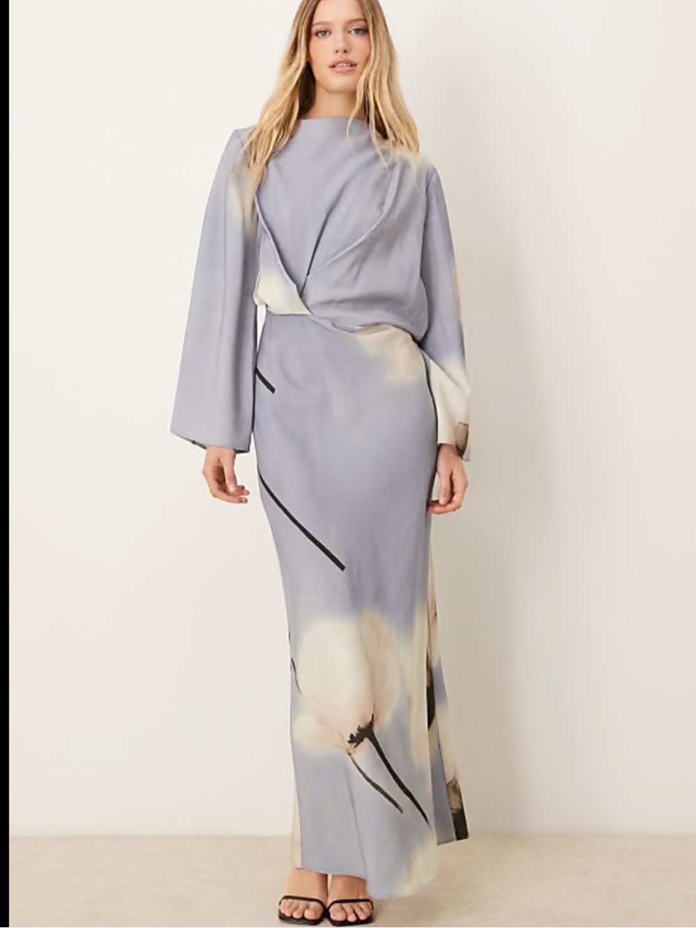 ASOS Floral Draped Maxi Dress